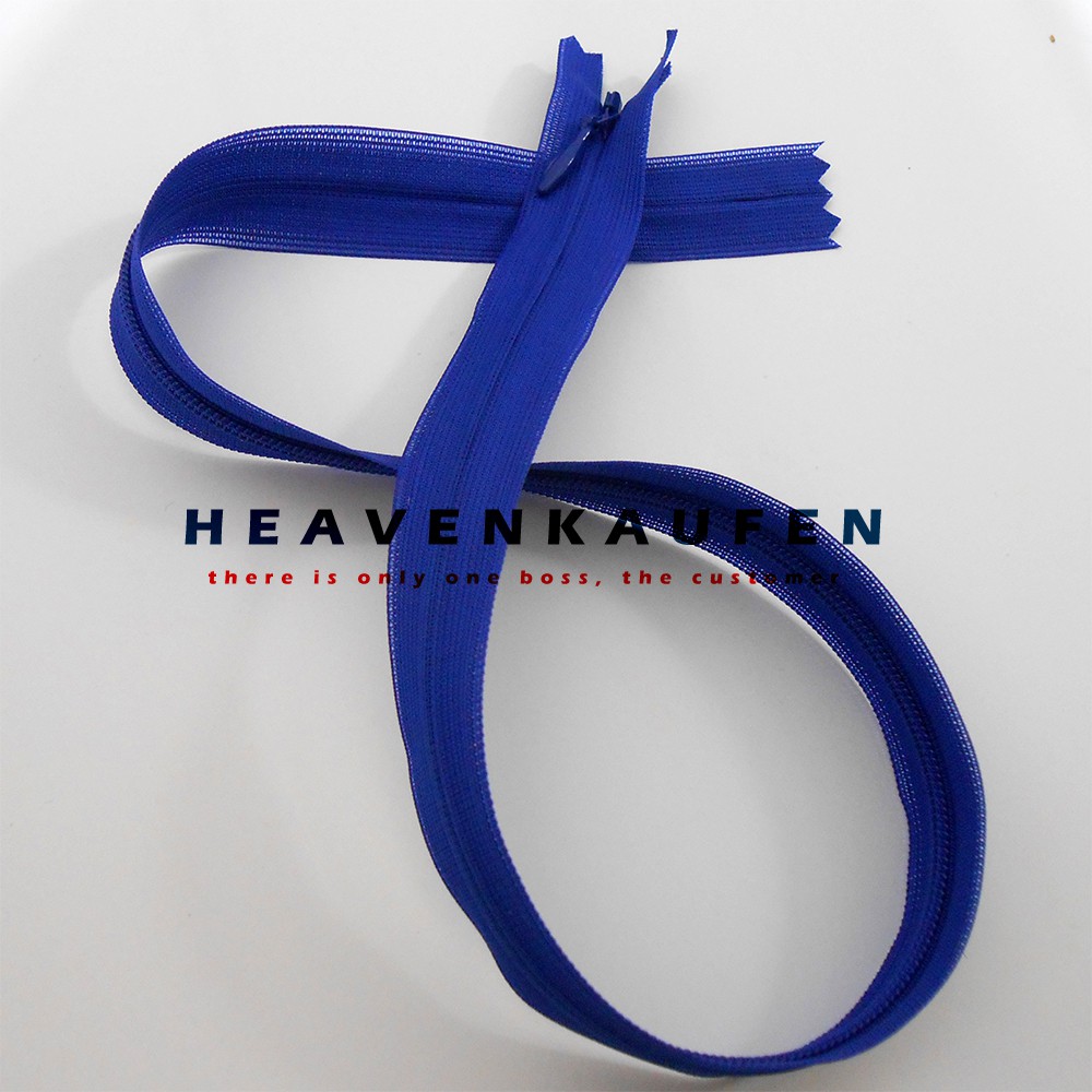 Resleting/Zipper Jepang YKK 50 cm/20 inch Biru (Invisible Zipper)