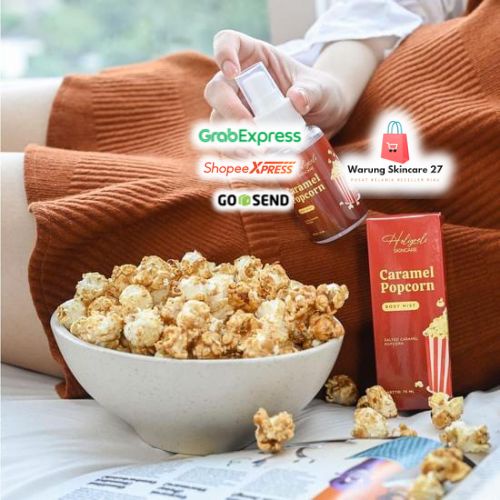 [ DISKON ] BODY MIST HOLIGRELS CARAMEL POPCORN BODYMIST POP CORN CHOCOLATE COKLAT