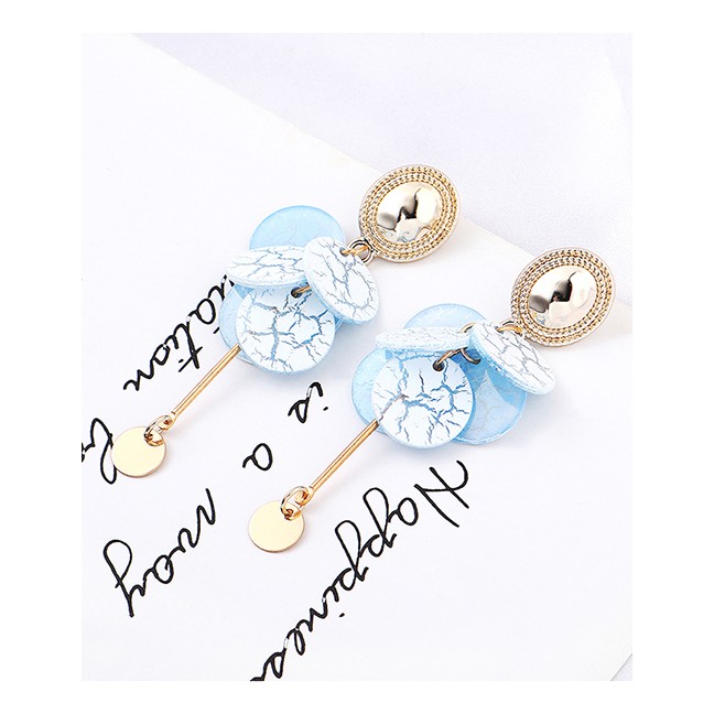 LRC Anting Tusuk White Round Tassel Earrings Y61773