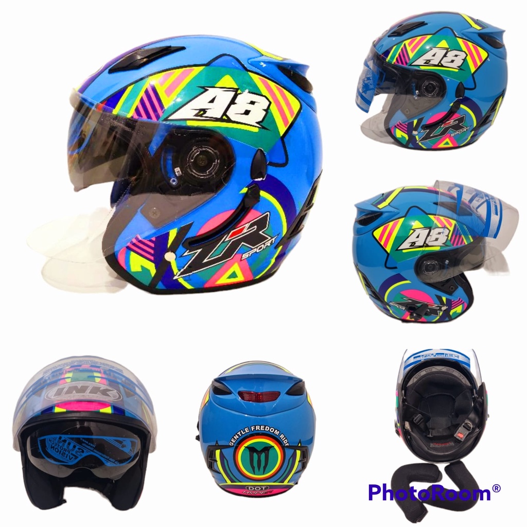 HELM JP 10 MOTIF ( DOUBLE VISOR )