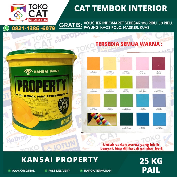 CAT TEMBOK INTERIOR PROPERTY by KANSAI PAINT 25 KG BISA REQUEST WRNA