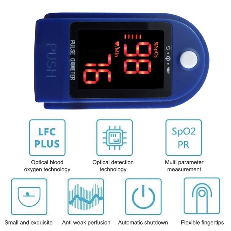 Fingertrip pulse oximeter- alat pengukur kadar oksigen dan detak jantung