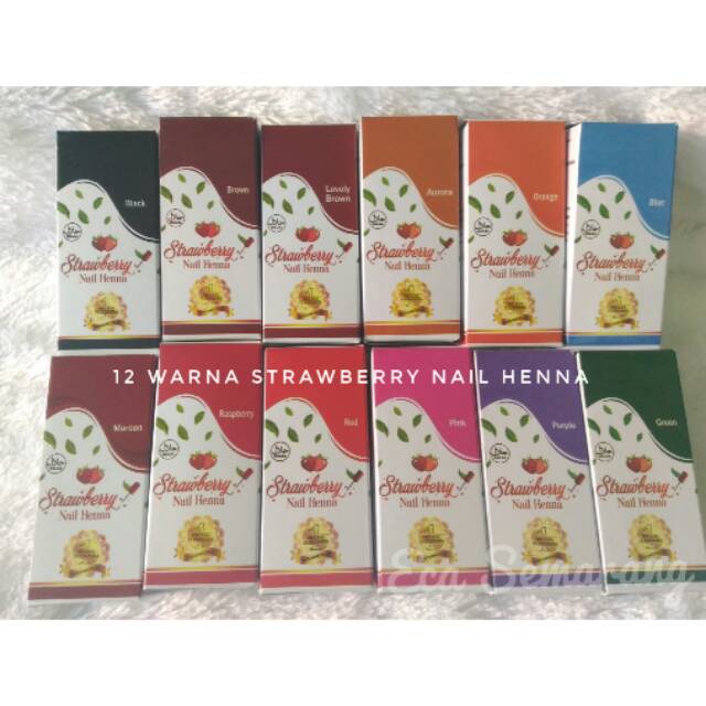 Strawberry Nail Henna / Kutek Henna paket 50botol