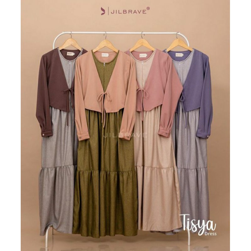 Jilbrave Official Tisya Dress Model Outer Dress