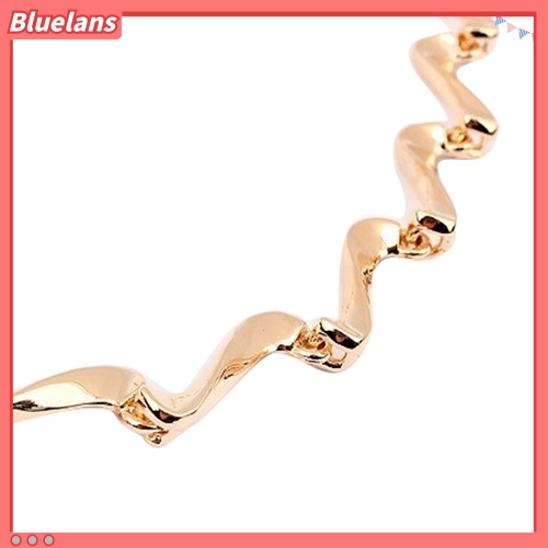 Bluelans Kalung Choker Rantai Gelombang Gaya Korea Untuk Wanita