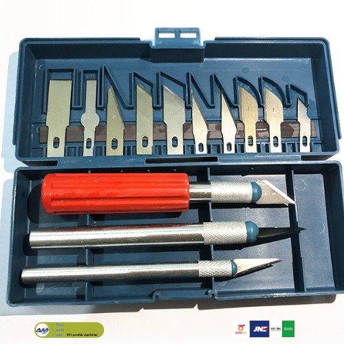 

UKIR-ALAT- SET PISAU UKIR SENI 13 IN 1 CRAFTING ART KNIFE WITH 3 HANDLE 81A -ALAT-UKIR.