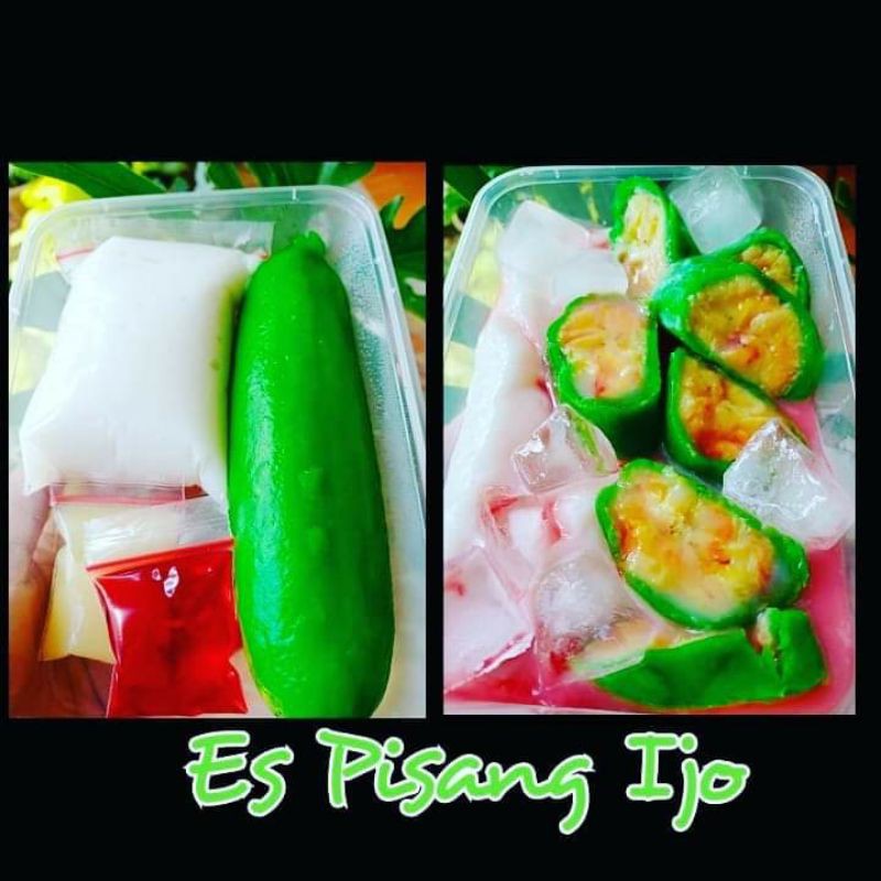 

es pisang ijo khas makassar