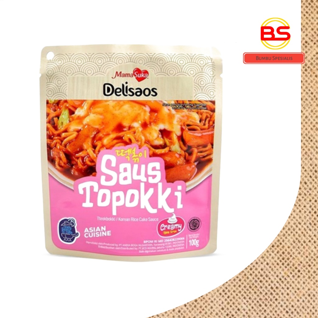 Saus Topokki Delisaos Saos Topokki / Tteokbokki / Tteokpokki Spicy 100 gr / Khas Korea Asli