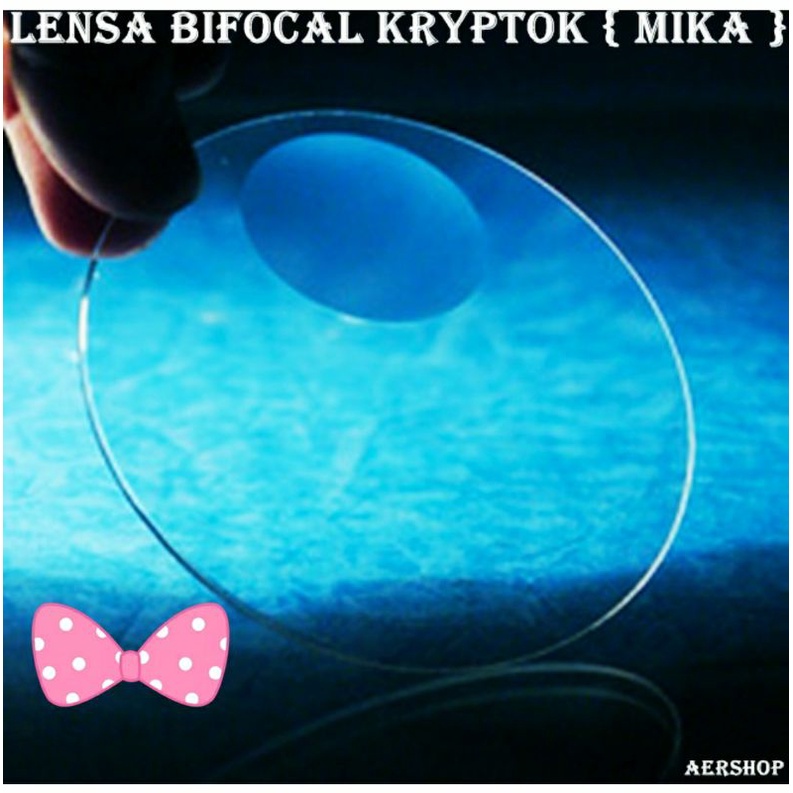 lensa kriptok/ double fungsi lensa bifocal