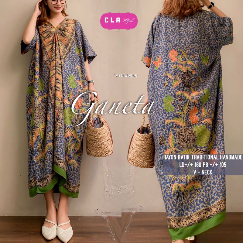 Ganeta Dress Kaftan Abaya by Cla Hijab Baju Setelan Wanita Batik