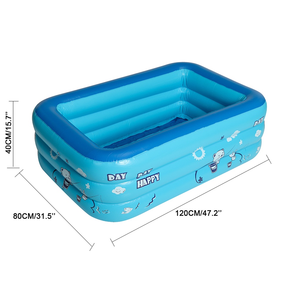 {Hadiah gratis}200CM/180CM Kolam Renang Anak Luar Outdoor  bawah gelembung/Swimming Pool