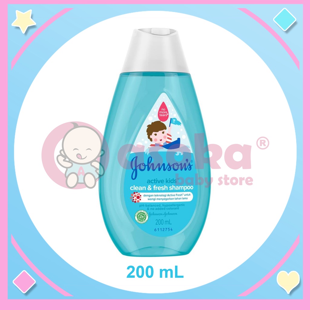 Johnson's Active Kids Clean Fresh Shampoo Botol 100 ml / 200 ml ASOKA