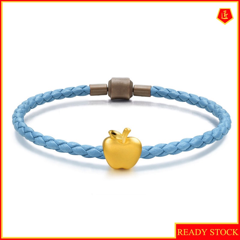 [Ready Stock]3D Gold Apple Lucky Beads Bracelet