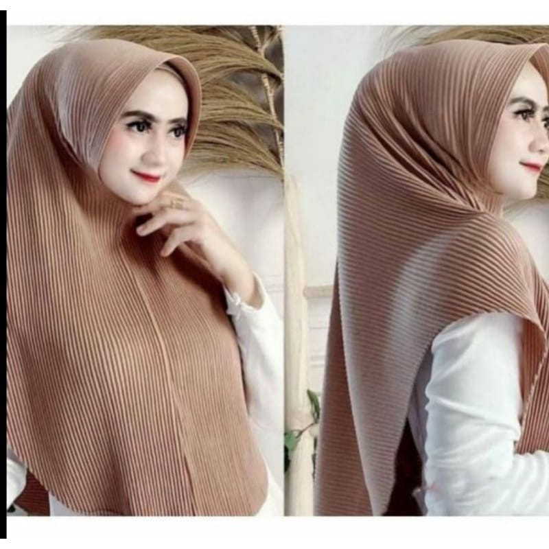 Bergo Maryam Hijab Plisket Wanita Premium B004 Termurah