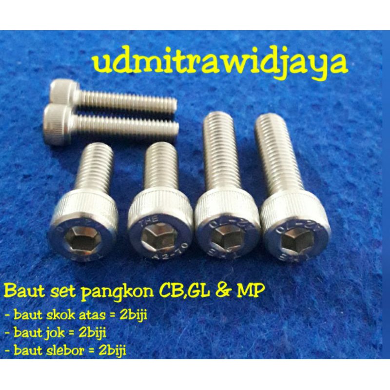 Baut dudukan skok CB GL &amp; MP baut pangkon skok honda cb baut manisan skok cb gl mp tiger baut L skok