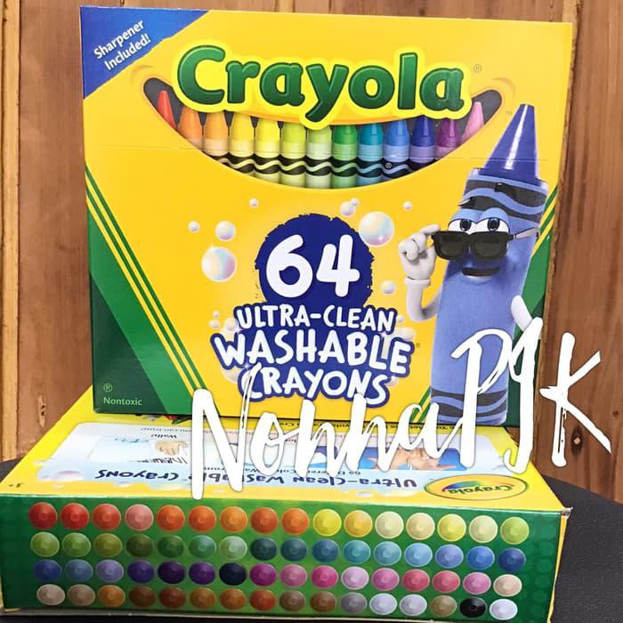Crayola Original 64 Crayon Perlengkapan Alat Mewarnai Menggambar | Shopee  Indonesia
