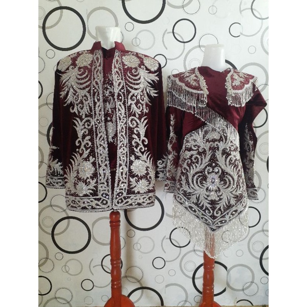 baju pengantin minang full payet jepang