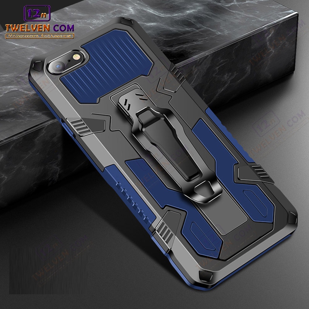 Case Shockproof iPhone 6 / 6s / iPhone 6 Plus / iPhone 7 / iPhone 7 Plus / iPhone 8 / iPhone 8 Plus / iPhone X / iPhone XS / iPhone XR / iPhone XS MAX / 11 Pro Max / iPhone 12 / iPhone 12 Pro / iPhone 12 Mini - Armor Hardcase Stand Clip