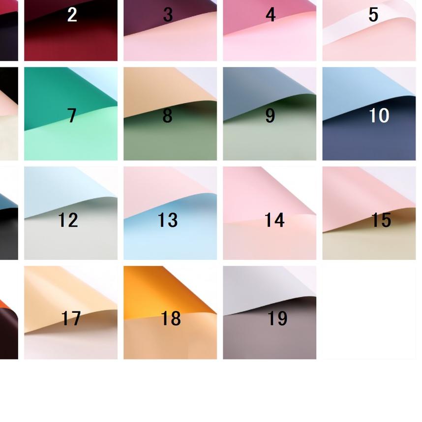 

➧ (20 LEMBAR) Bi Color Doff Matte Double Dua Warna Flower Wrapping Cellophane Kertas Kado 58*58cm (Min 10pcs) ❄