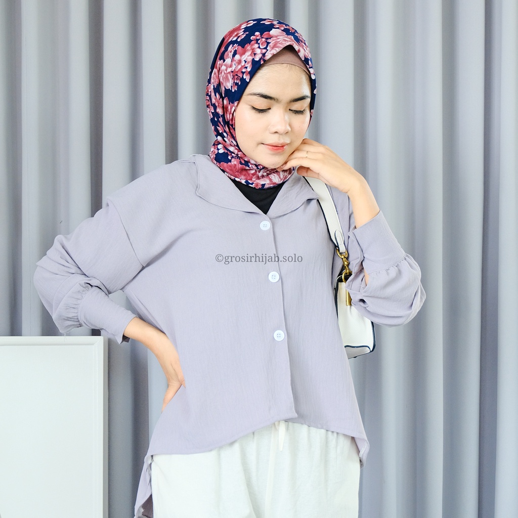 (MGA) BLOUSE BICITA FULL KANCING DAILY BUSUI WANITA BLOUSE AIRFLOW