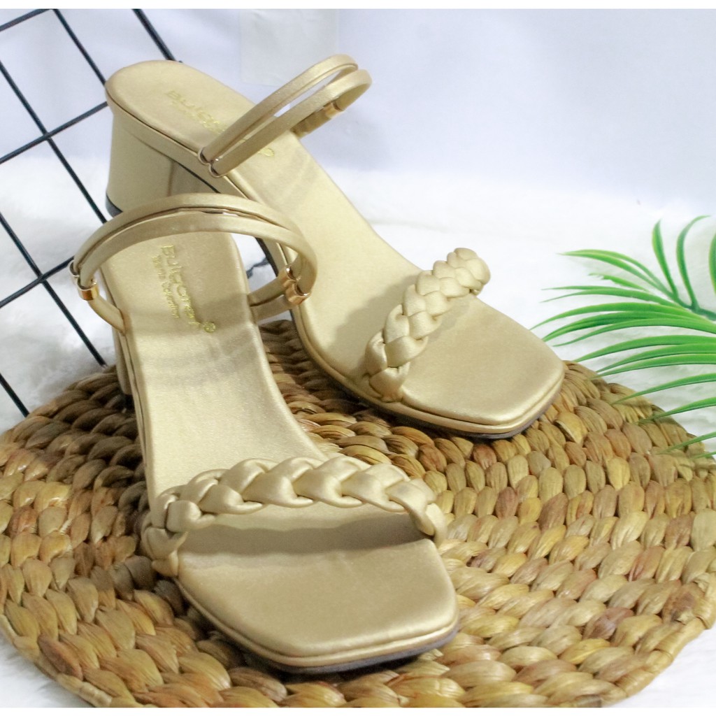 Sandal Heels Wanita Strap Tali Kepang R 87-4