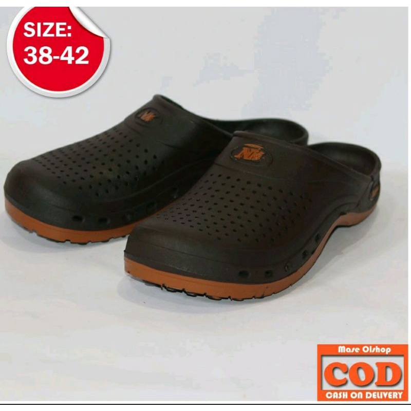 SANDAL SELOP CROCSS KARET EMPUK ANTI AIR PVC SANDAL PRIA MURAH NIKKO 8032