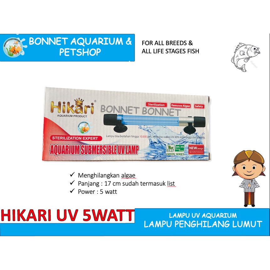 lampu uv aquarium hikari 5 watt