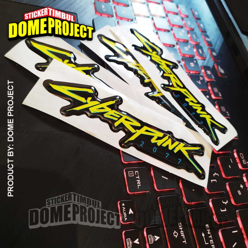 STICKER MOTOR TIMBUL CYBERPUNK STICKER MOTOR RESIN AKSESORIES MOTOR STICKER MOTOR BODY MOBIL