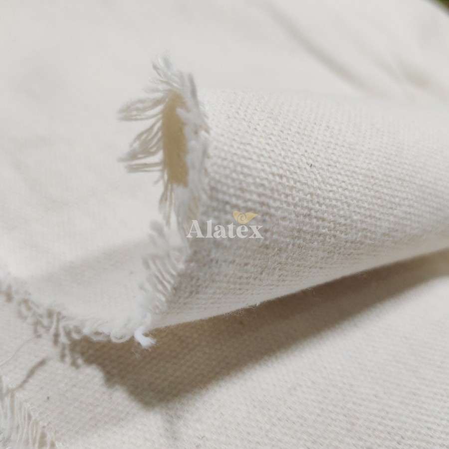 KAIN KANVAS BLACU MARSOTO GREIGE KATUN UNTUK TAS TOTEBAG