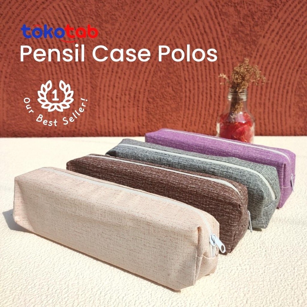 

Tokotab - Pencase Tempat Pensil Pencil Case Resleting Polos Garis 70191 70192