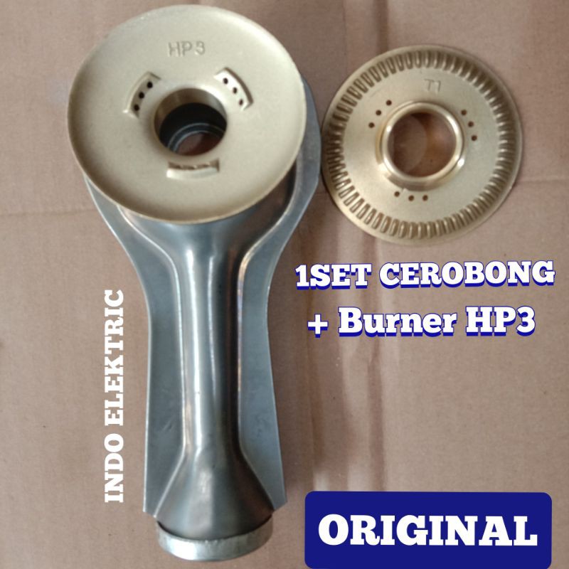 CEROBONG/BURNER ORIGINAL 1SET HP3 KOMPOR GAS  HITACHI TODACHI TDC