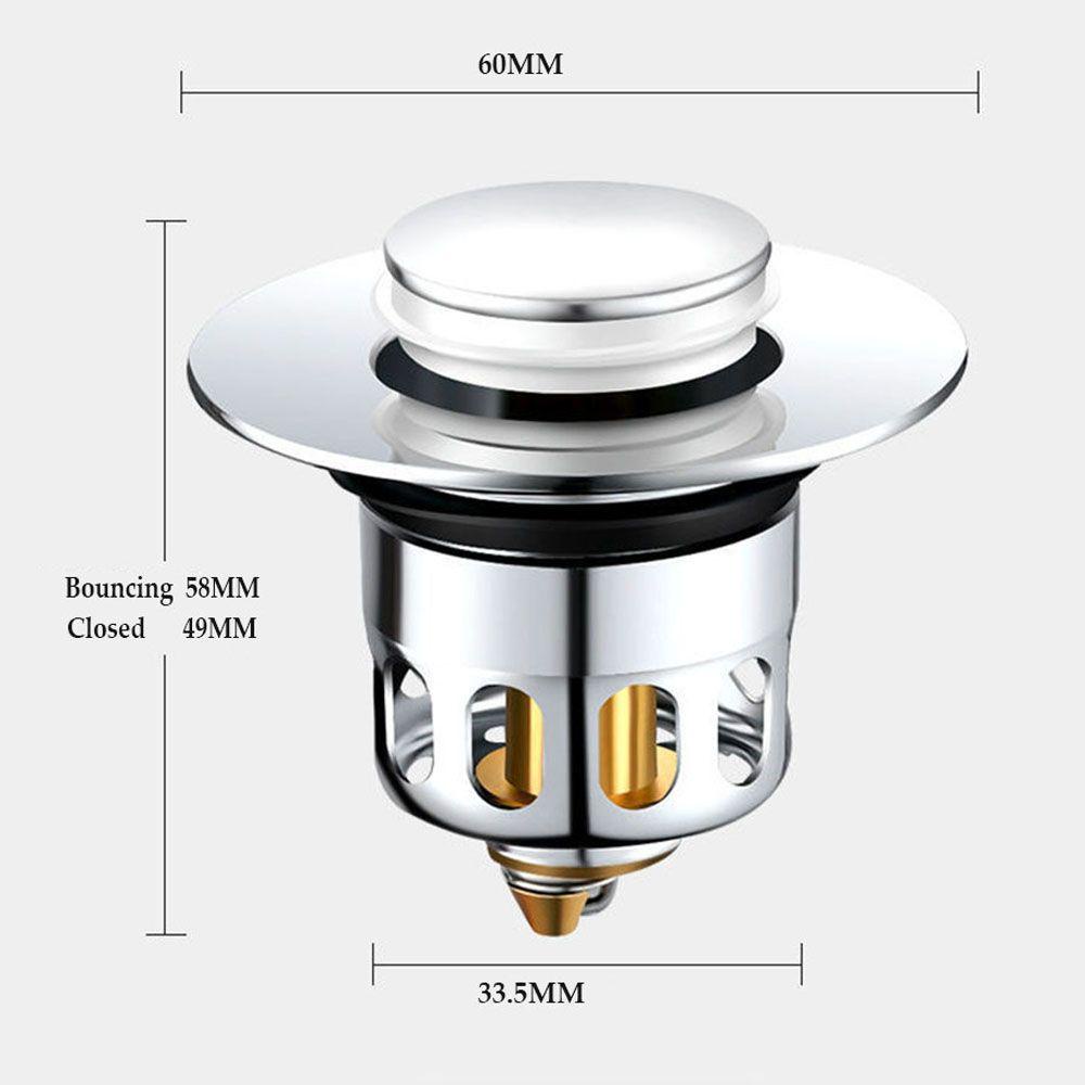 TOP Sumbat Wastafel Kamar Mandi Inti Peluru Bounce Pop Up Drainer