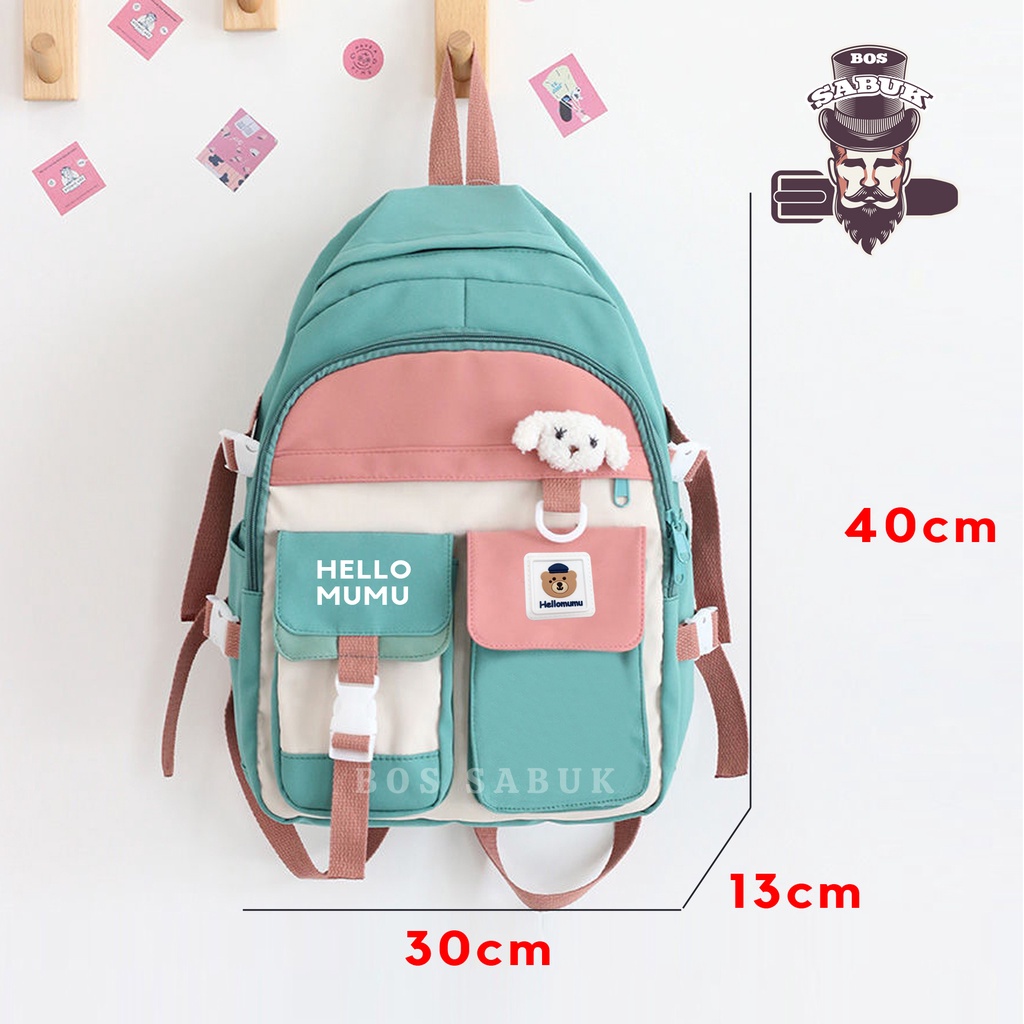 Tas Sekolah Korean Style Tas Ransel Wanita Backpack Korea Fashion Tas Wanita  -BS184-3