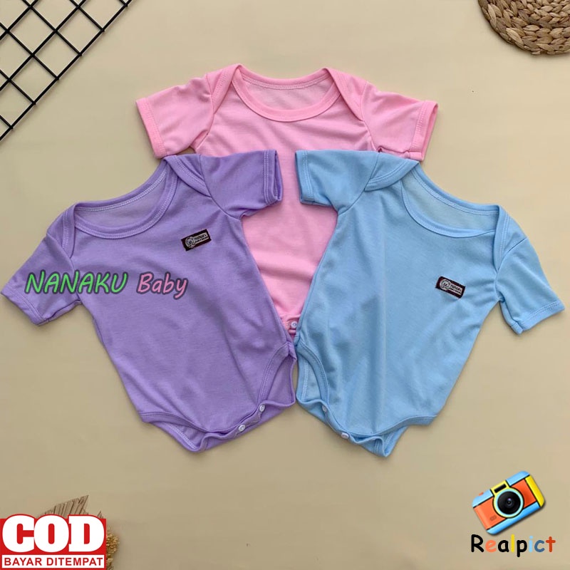 3 PCS Jumper Bayi Jumsuit Bayi Baru Lahir Usia 0-3 Bulan Anababy