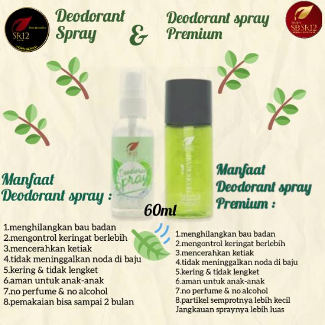 SR12 Deodorant Spray Premium sr12