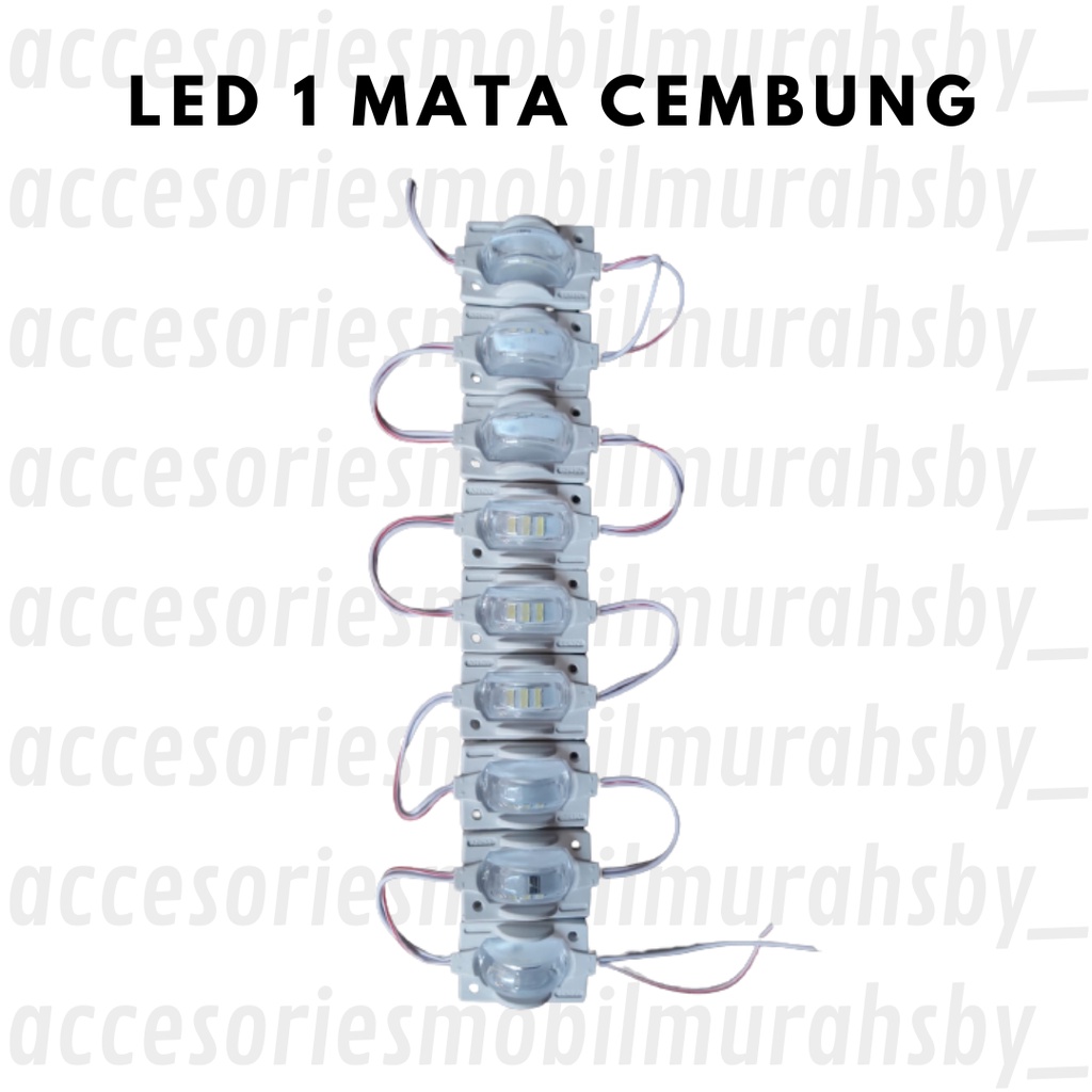 Lampu Led Cembung Kaca Variasi Kolong 1 Mata Terang Truk Bus 12V/24V Harga 5 pcs