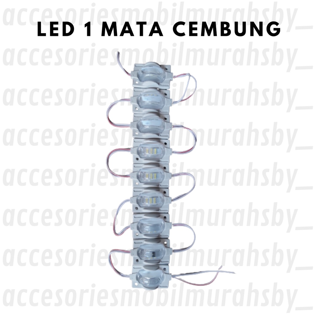 Lampu Led Cembung Kaca Variasi Kolong 1 Mata Terang Truk Bus 12V/24V Harga 5 pcs