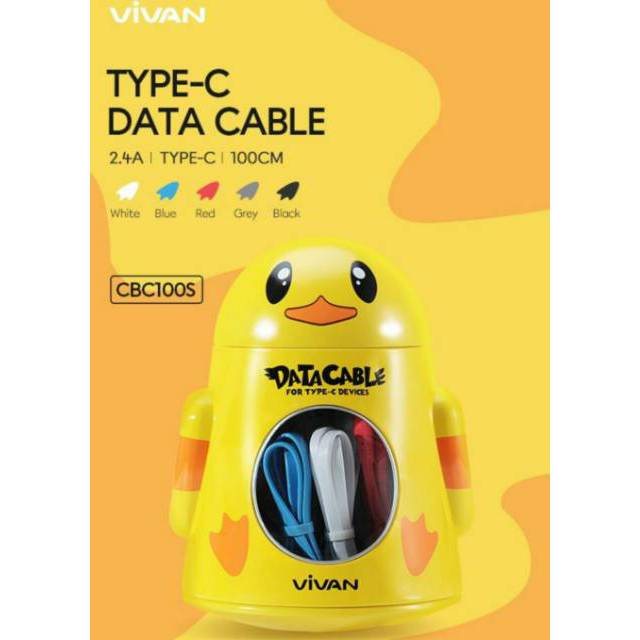 kabel data vivan cbc100 type c cable charger android usb