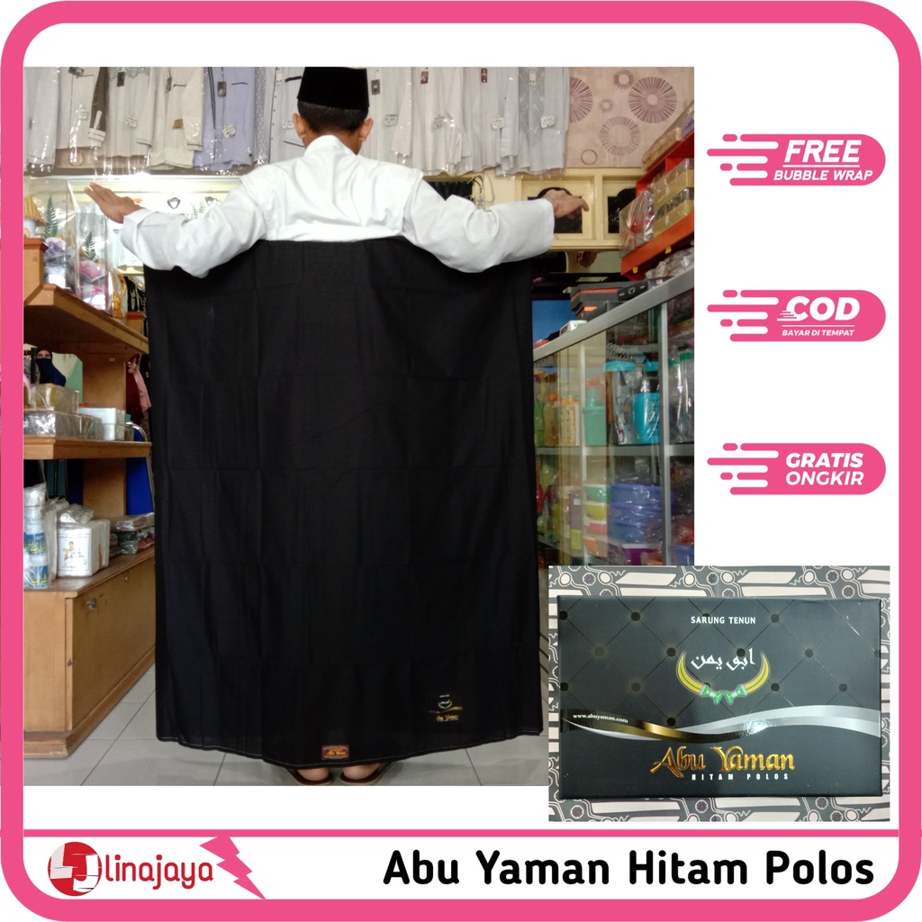 Sarung Hitam Polos ABU YAMAN