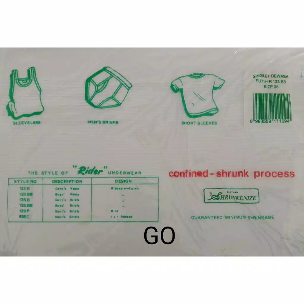 gos RIDER SINGLET PRIA Kaos Dalam Cowok Knitwear Pakaian Dalam Laki Dewasa Tanpa Lengan Terbuat dari