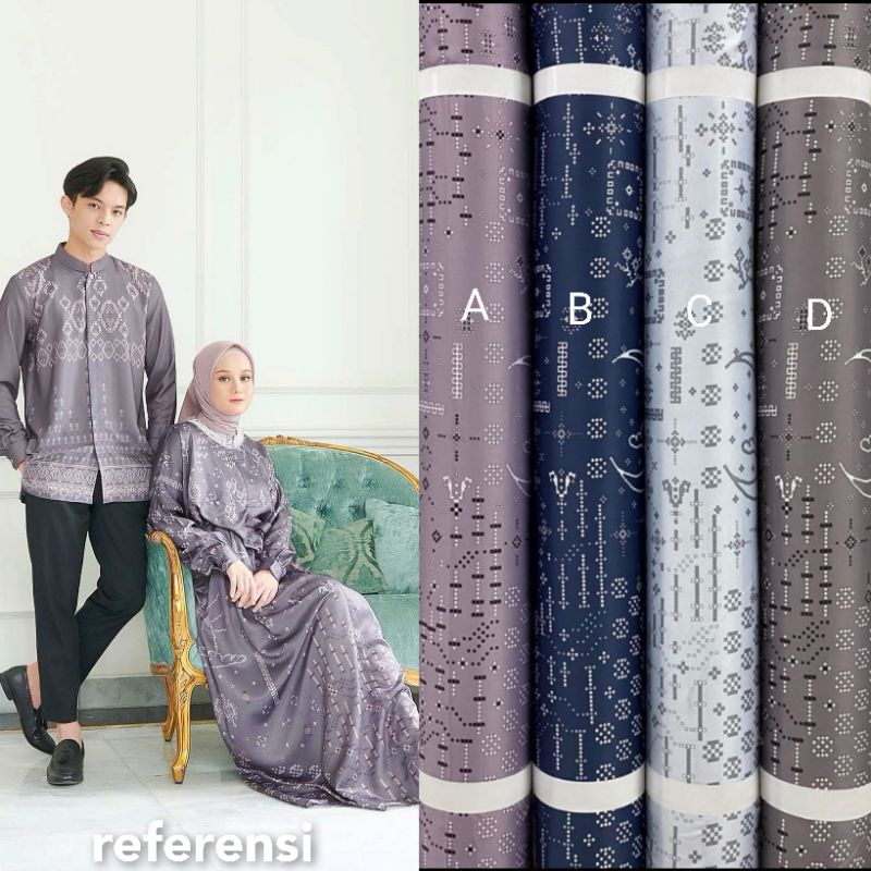 Kain D. Silk mengkilap Motif Alam Semesta harga setengah mete