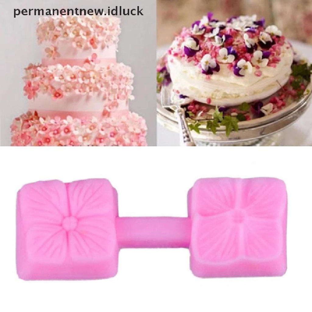 Cetakan Fondant Kue Permen Jelly Cokelat Bentuk Bunga Timbul Bahan Silikon