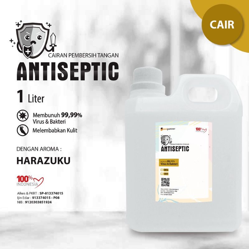 Handsanitizer cair antiseptic aneka aroma wangi segar kemasa jurigen 1 liter