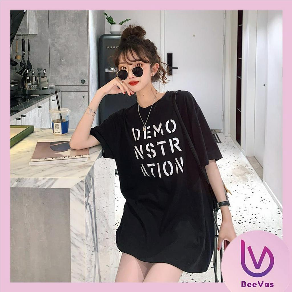 BV.ID BJ1139 Baju Oversize Wanita Atasan lengan Pendek Kaos Motif Vintage Cewek Kekinian Fashion korean