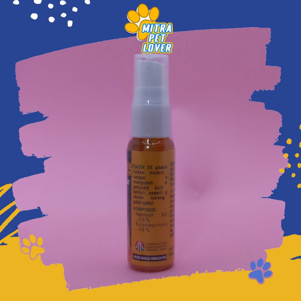 OBAT KUDIS KELINCI - RADIX SPRAY 10 ML ORIGINAL - SEMPROT ANTI SCABIES KUDIS EKSIM KORENG GATAL PADA KELINCI RABBIT - MURAH ASLI GARANSI - KUALITAS -PET ANIMAL HEALTHCARE &amp; VETERINARY TAMASINDO OBAT &amp; VITAMIN TERNAK HEWAN BINATANG PELIHARAAN MITRAPETLOVER