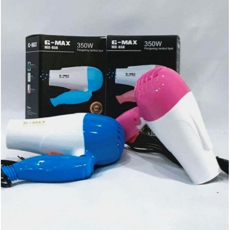 hair dryer lipat mini hairdryer gmax 658 500 watt / 350 watt