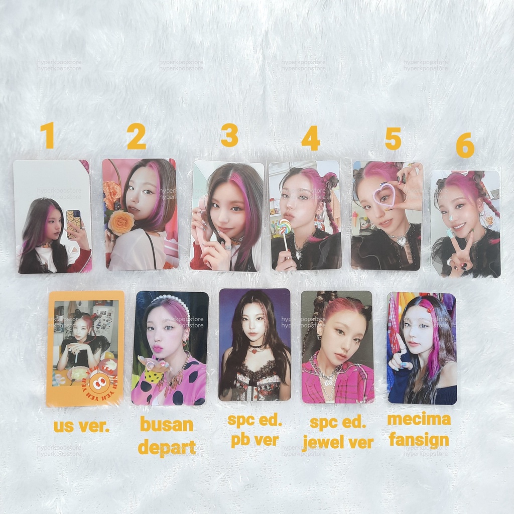 PC ITZY YEJI CRAZY IN LOVE OFFICIAL PHOTOCARD