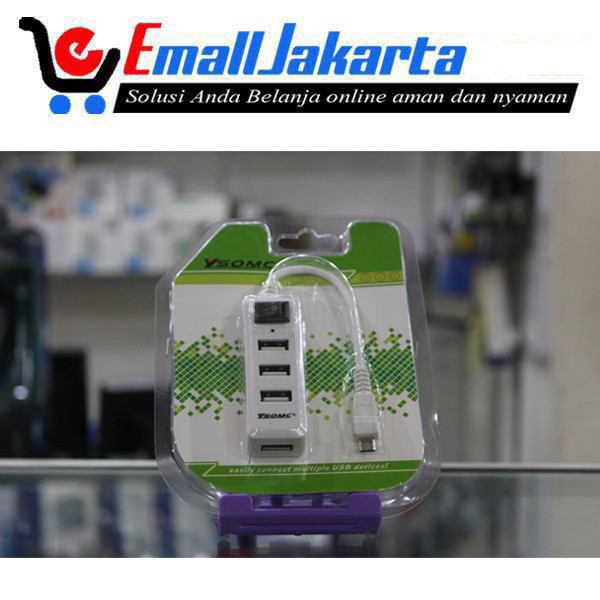 Micro USB OTG Hub 4 Port USB 2.0 dengan Saklar Mikro USB HUB YSOMC