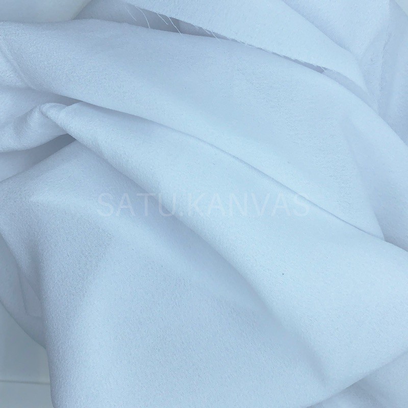 Kain DIAMOND CREPE / DIAMOND GEORGETTE murah-PUTIH BERSIH