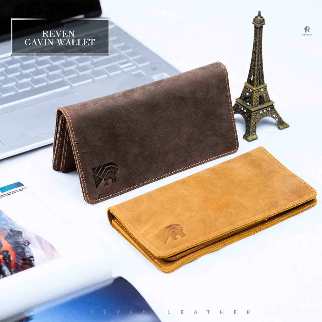 Dompet Tipis Panjang Kulit Pria Reven Gavin Wallet Branded Original Kulit Sapi Asli Premium